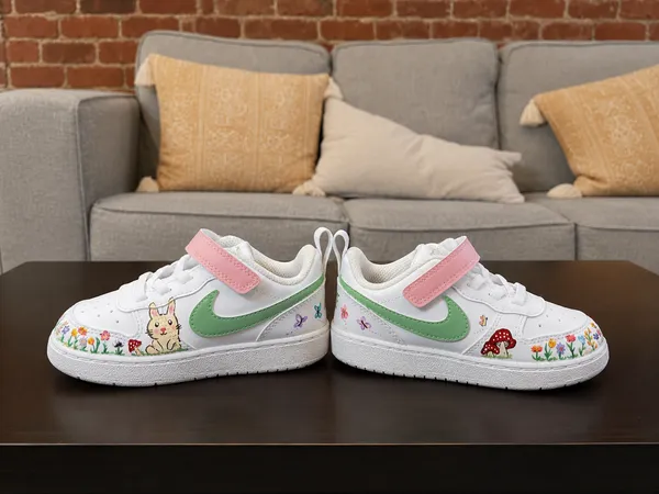 Custom hand-crafted sneakers with one-of-a-kind painted design