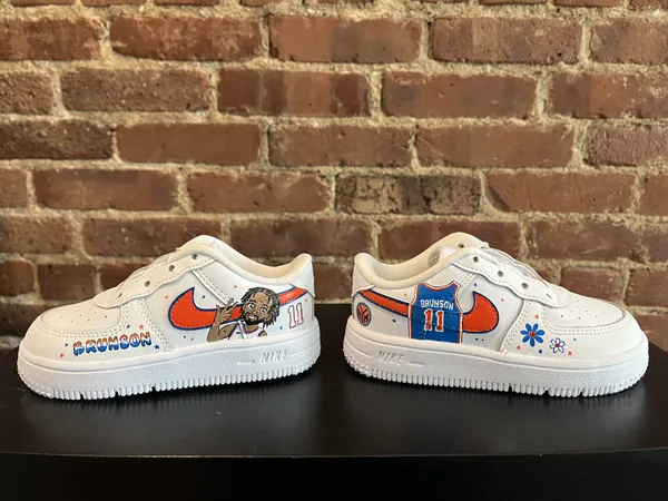 Custom sneaker design featuring personalized theme